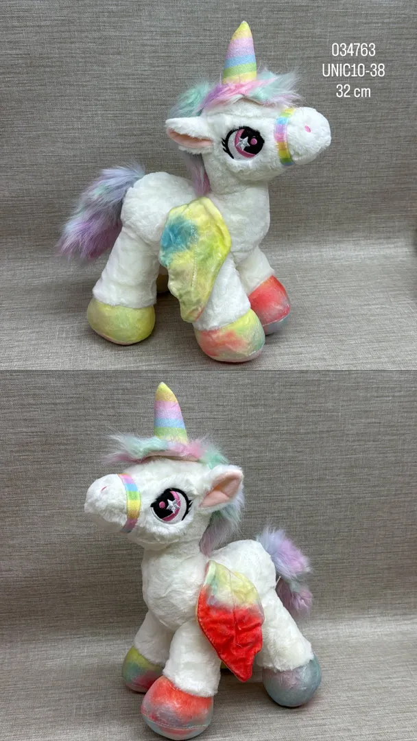 UNICORNIO CON ALAS BLANCO 32 CM