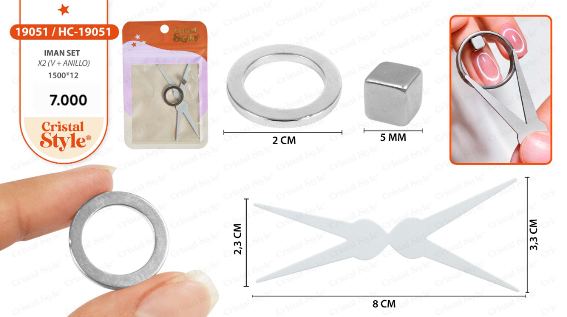 Imán Set x2 V+anillo