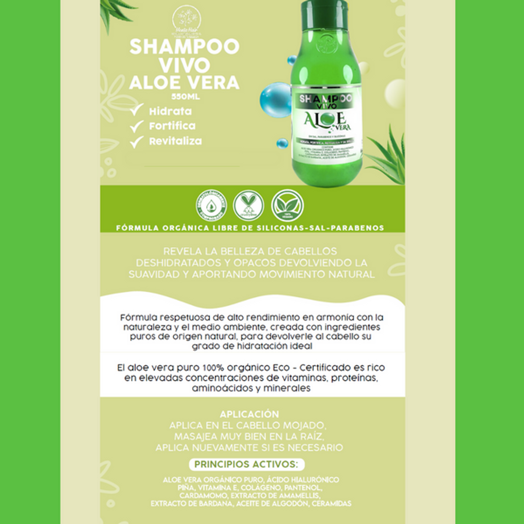 Shampoo Con Aloe Vera Menta Hair [550ml]