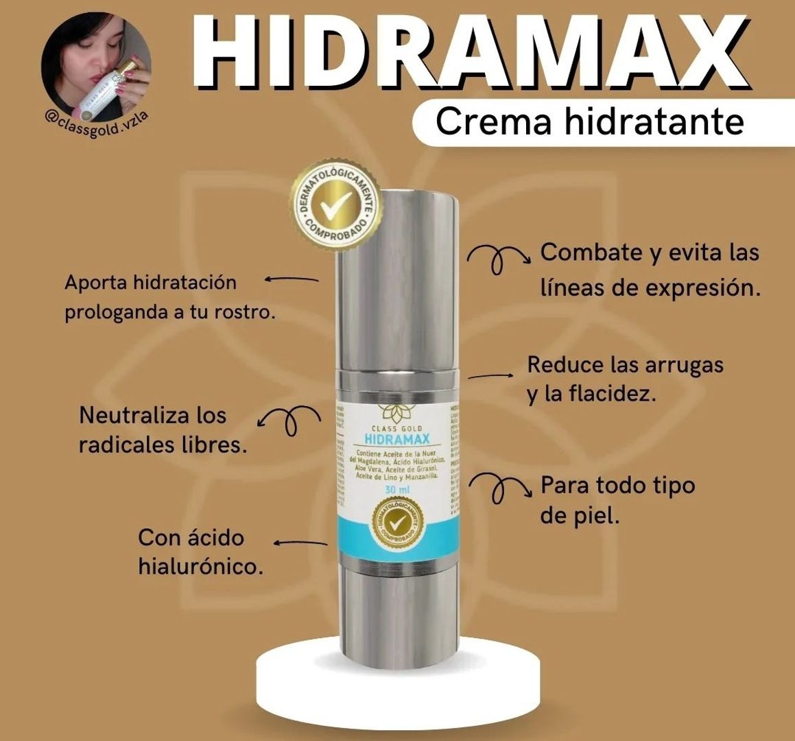 Hidramax Crema hidratante facial classgold 