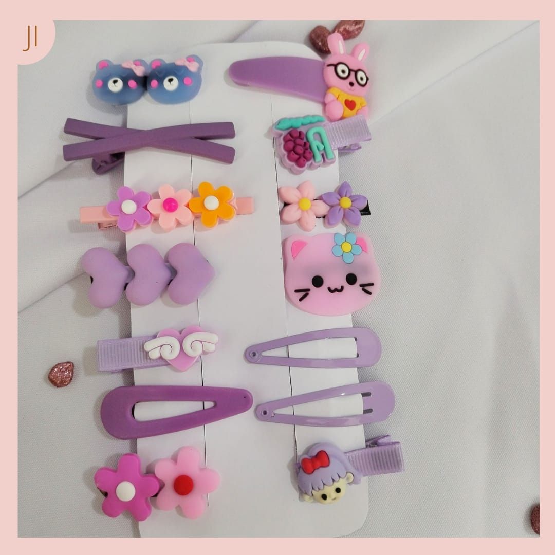 Conjunto Pinzas Niña Morado