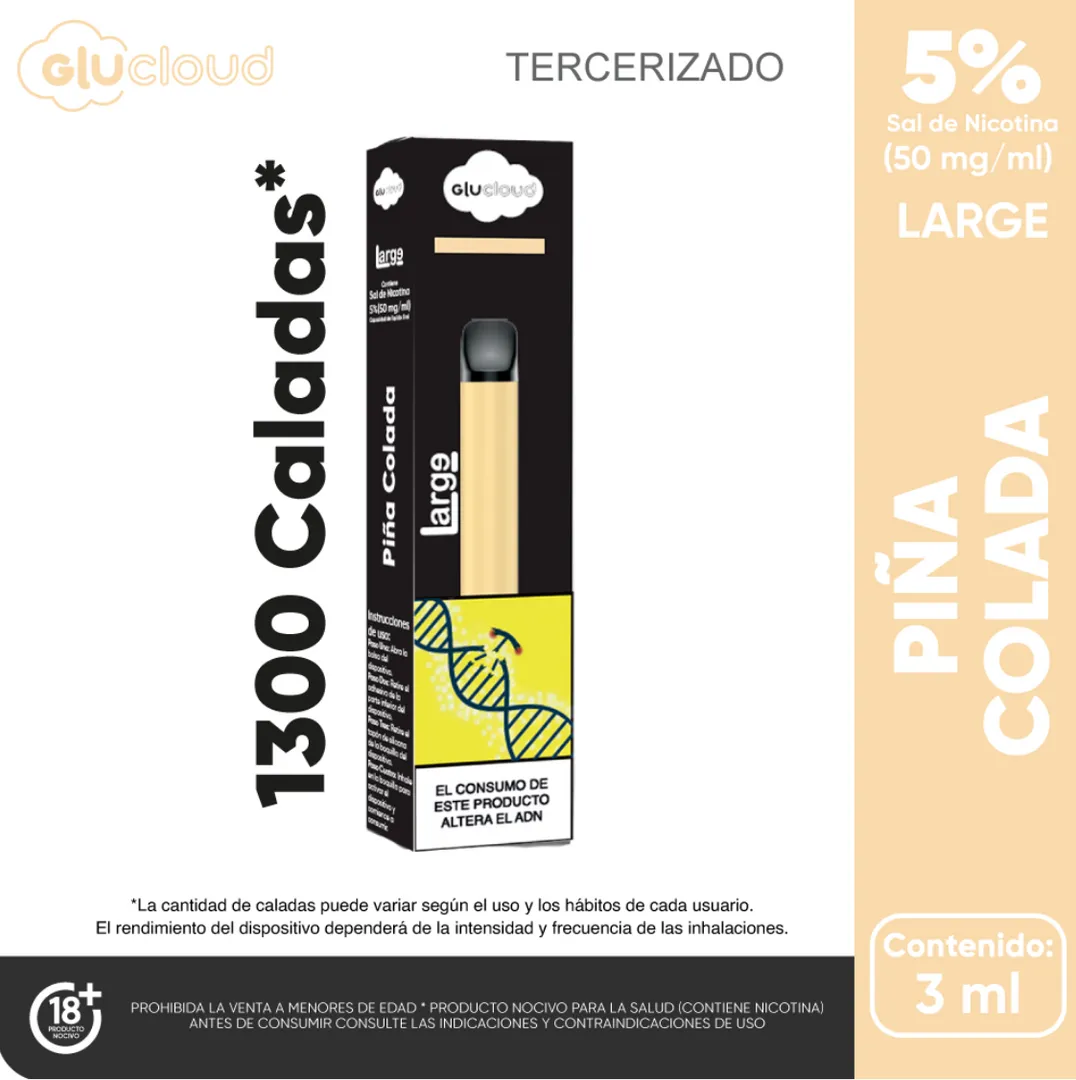Glucloud Piña Colada 1300 Puffs Large