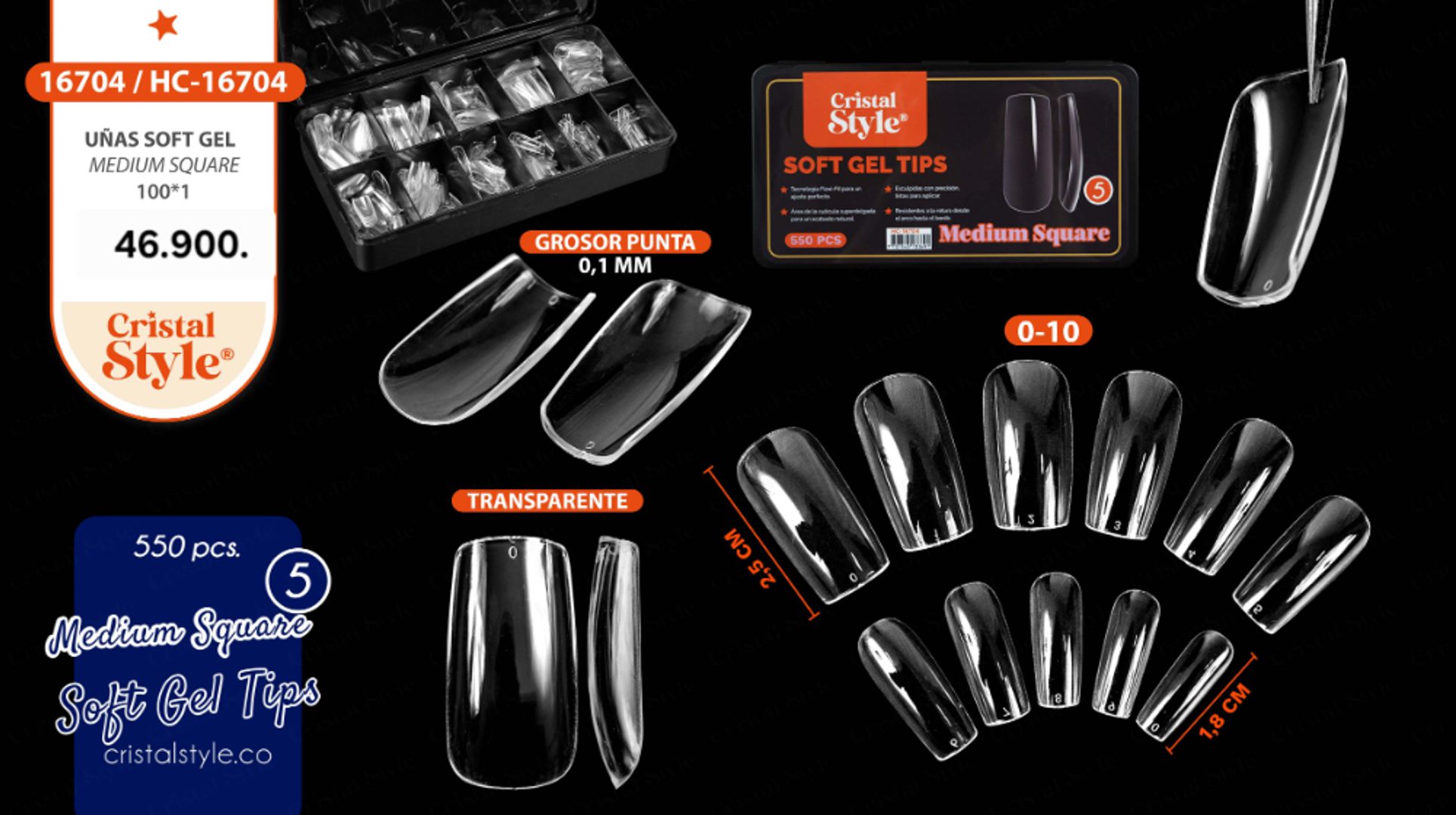 Uñas Soft Gel Médium Square