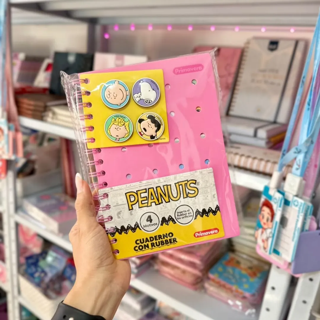 AGENDA RUBBER SNOOPY PRIMAVERA CON PINES 