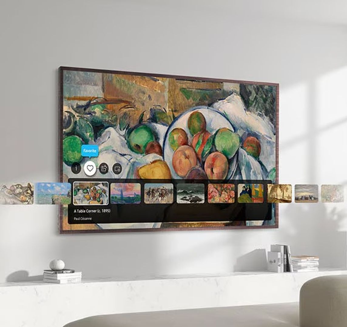 TV SAMSUNG 55" 4K-UHD QLED CON MARCO CAOBA