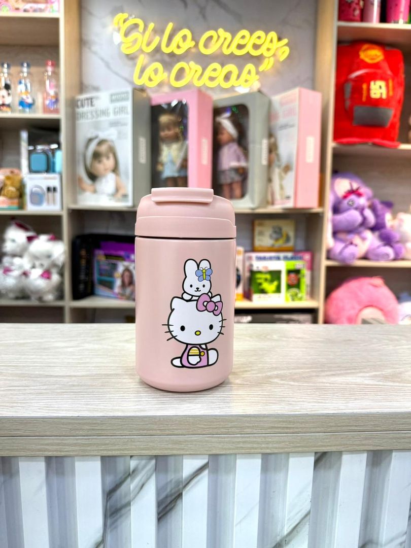 TERMO ACERO SANRIO DOBLE BOQUILLa