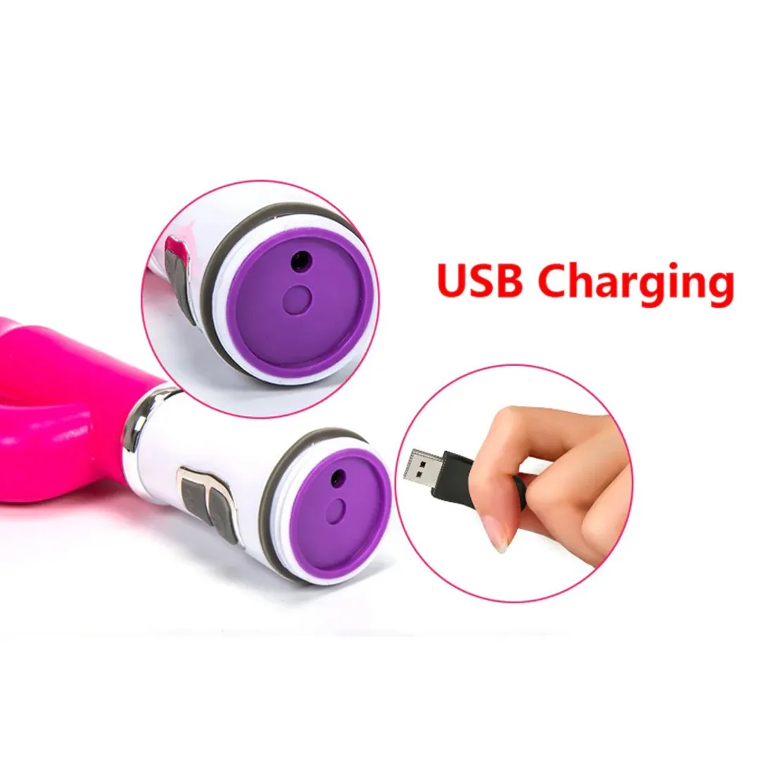 VIBRADOR CON ESTIMULADOR DE CLÍTORIS G POINT RECARGABLE