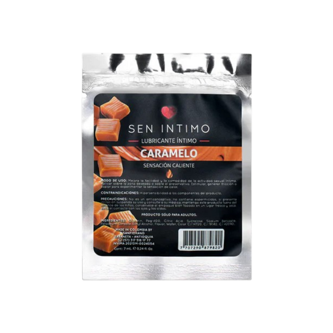 LUBRICANTE CALIENTE PAPELETA CARAMELO