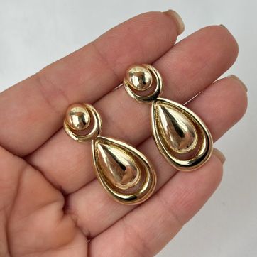 Imagen del producto Arete doble dorado 