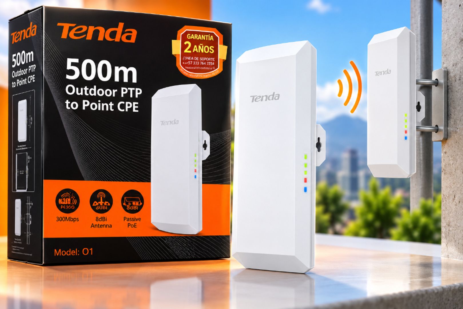 Radioenlace Tenda O1 de 500 m