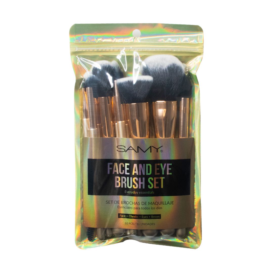 SET DE BROCHAS X 10 UND SAMY GOLDEN GLAM COLLECTION