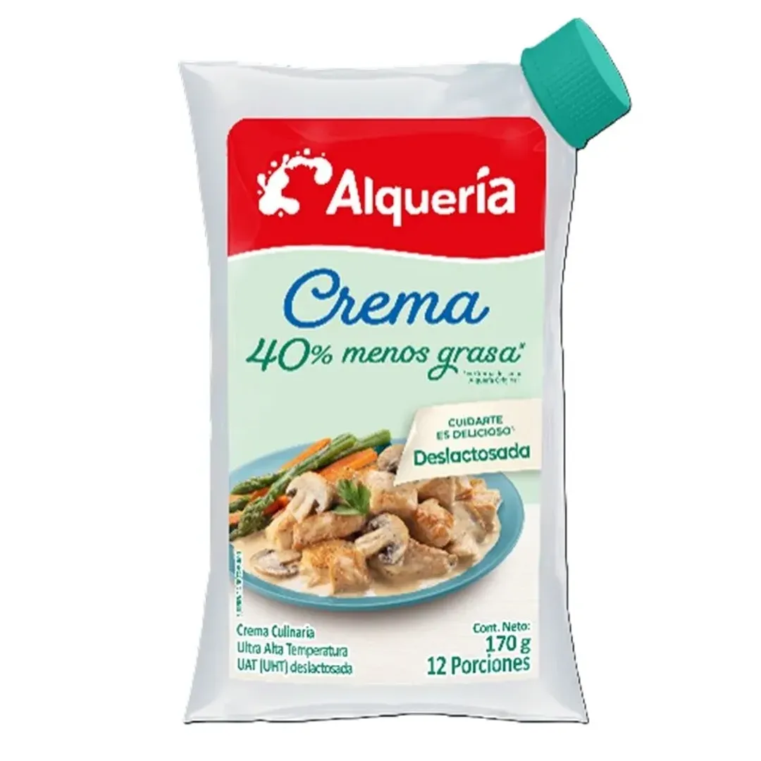 CREMA DE LECHE ALQUERIA 40% MENOS GRASA*170G