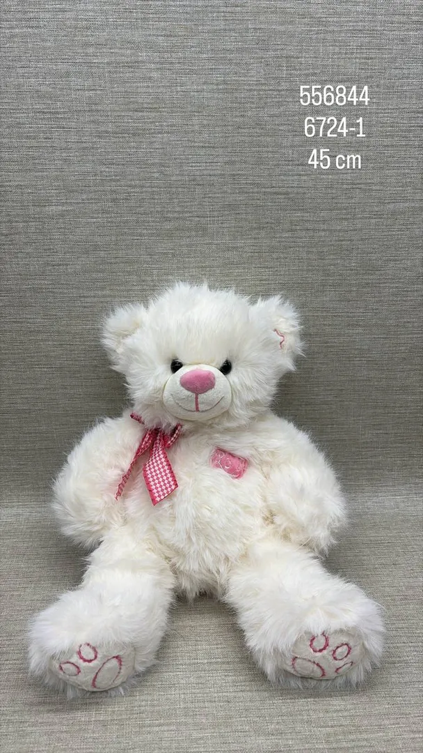 OSO BLANCO PELUDITO 45 CM