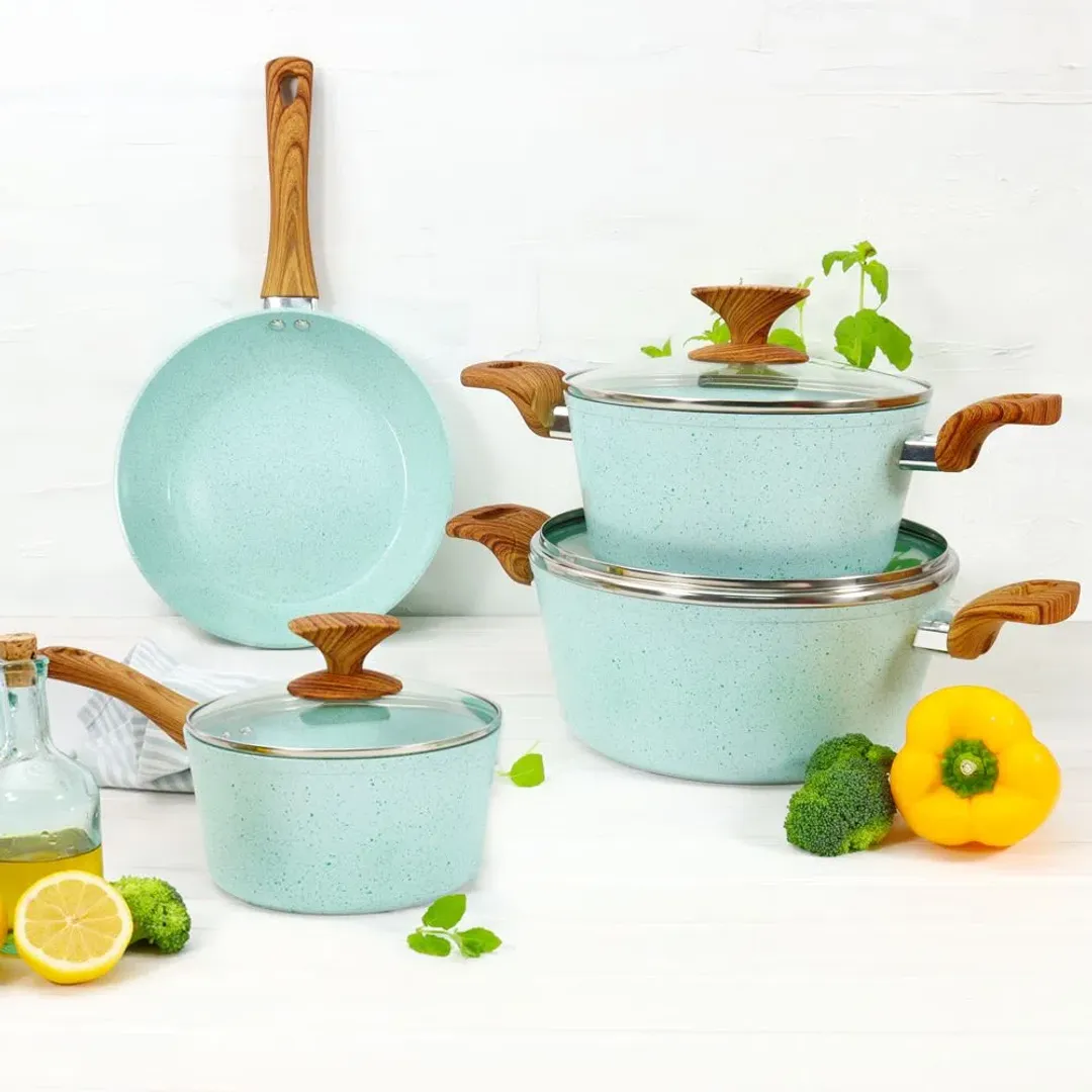 BATERÍA ILKO GRANITO MENTA 7 PZS CERAMIC