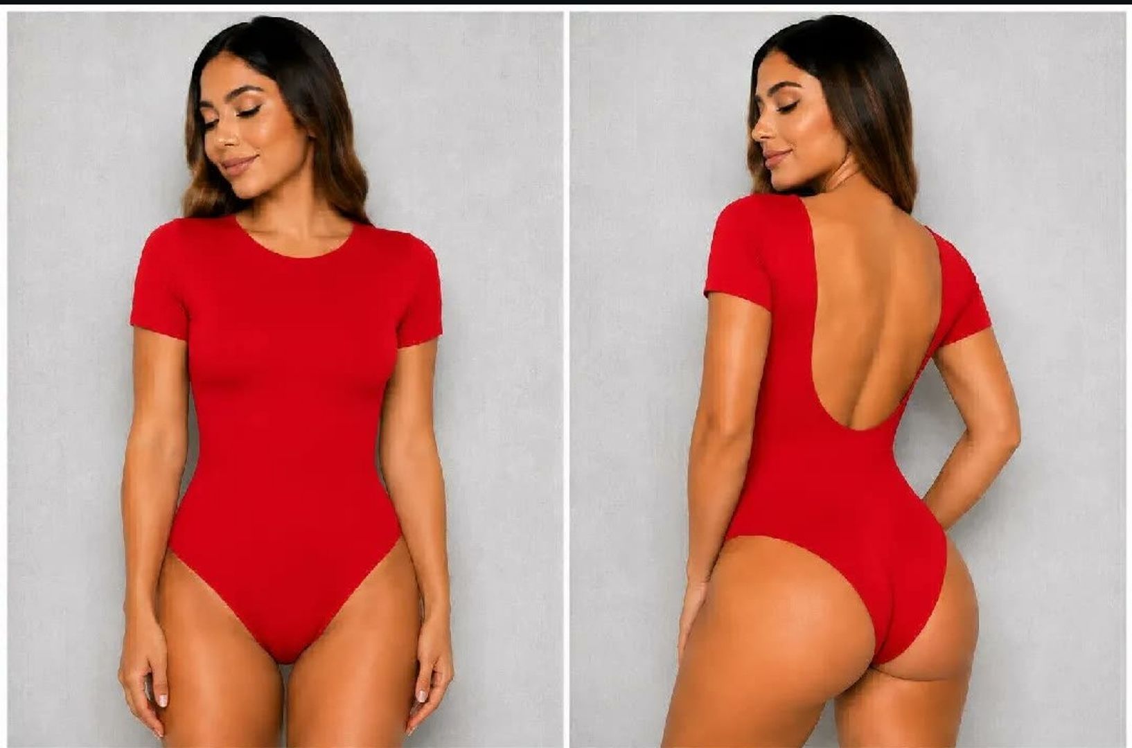 Body sexy manga corta 