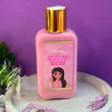Imagen del producto MINI MANTEQUILLA CORPORAL ROSADA CON BRILLOS GLOW SHINE
