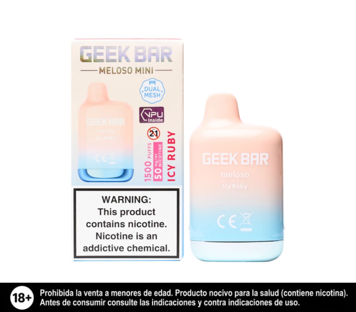 Geek Bar Icy Ruby 1500 Puffs Meloso Mini