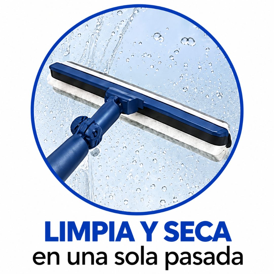 Limpia Vidrios con Mango Ajustable