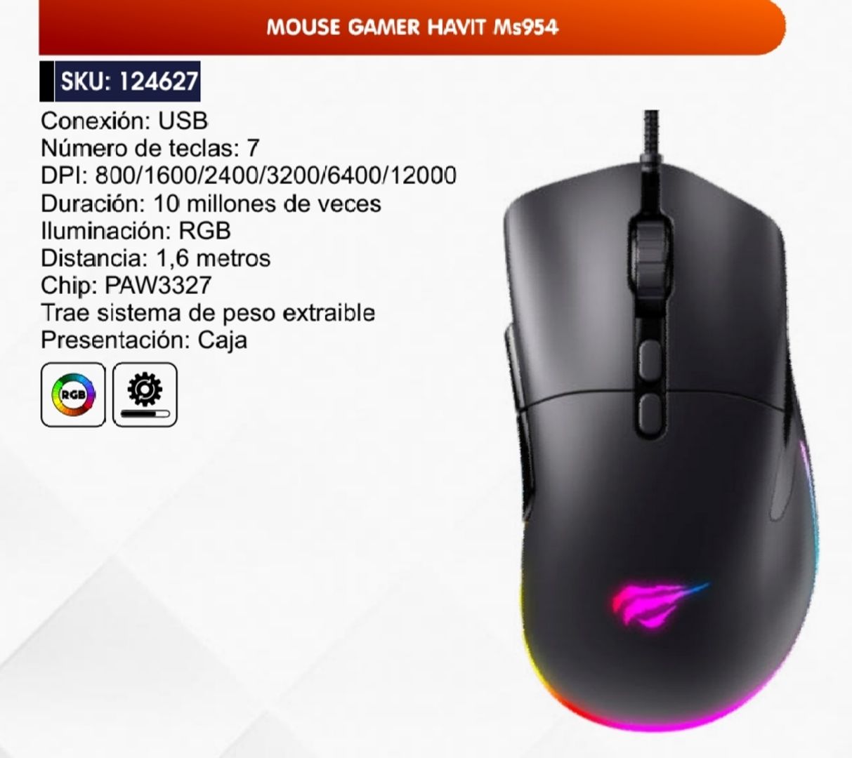 MOUSE GAMER HAVIT 