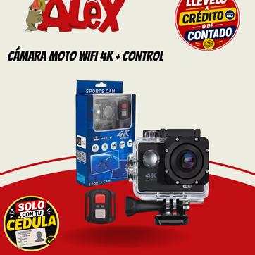 Imagen del producto CÁMARA MOTO WIFI 4K + CONTROL