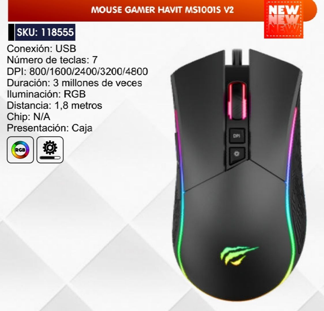 MOUSE GAMER HAVIT MS1001S V2