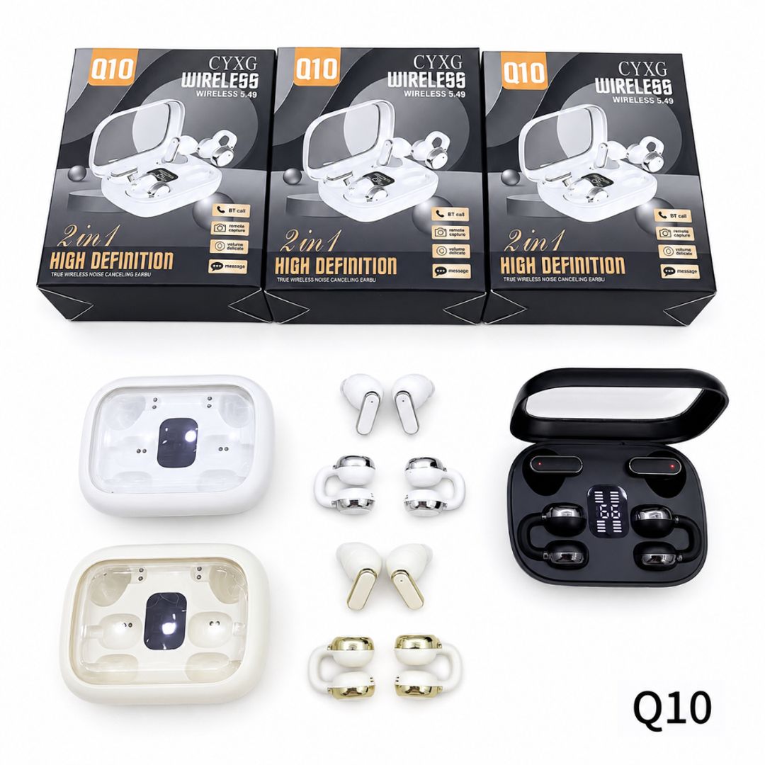 AUDIFONOS INALAMBRICOS 2 EN 1 Q10 ALTA DEFINICION