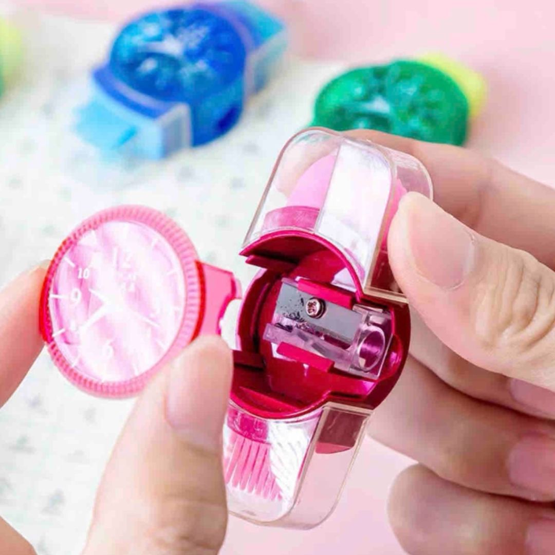 TAJALAPIZ RELOJ CON ESCOBITA