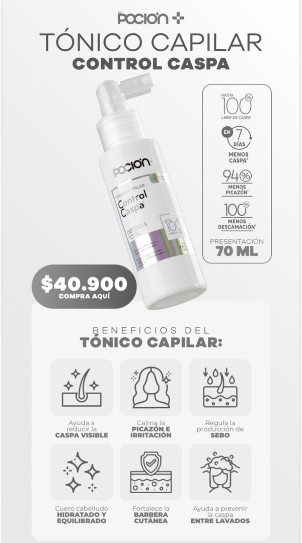 Tónico capilar control caspa 