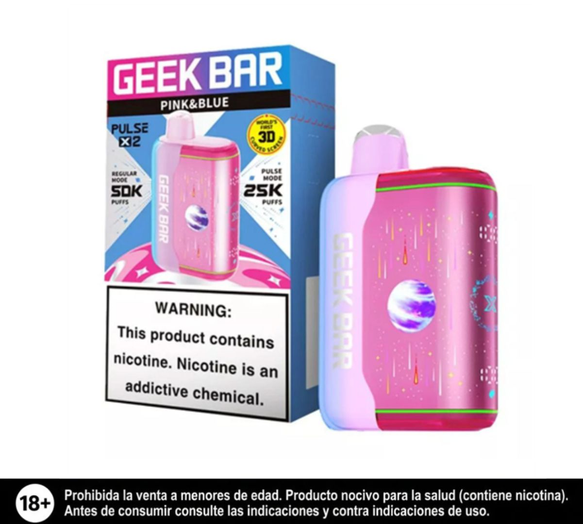 Geek Bar Pulse X2 Pink And Blue 50.000 Puffs