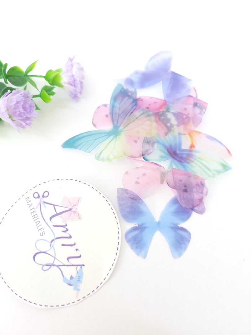 8 Mariposas Organza 