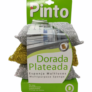 ESPONJA DORADA/PLATEADA MULTIUSOS 14162 - imagen 2