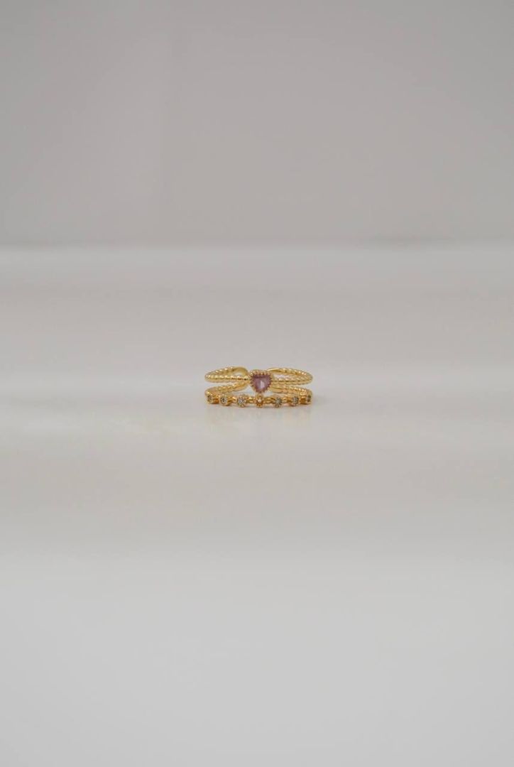 Anillo Corazón Rosa