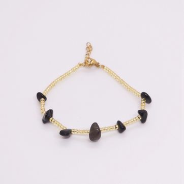 PULSERA TEJIDA PIEDRA PICADA - imagen 1