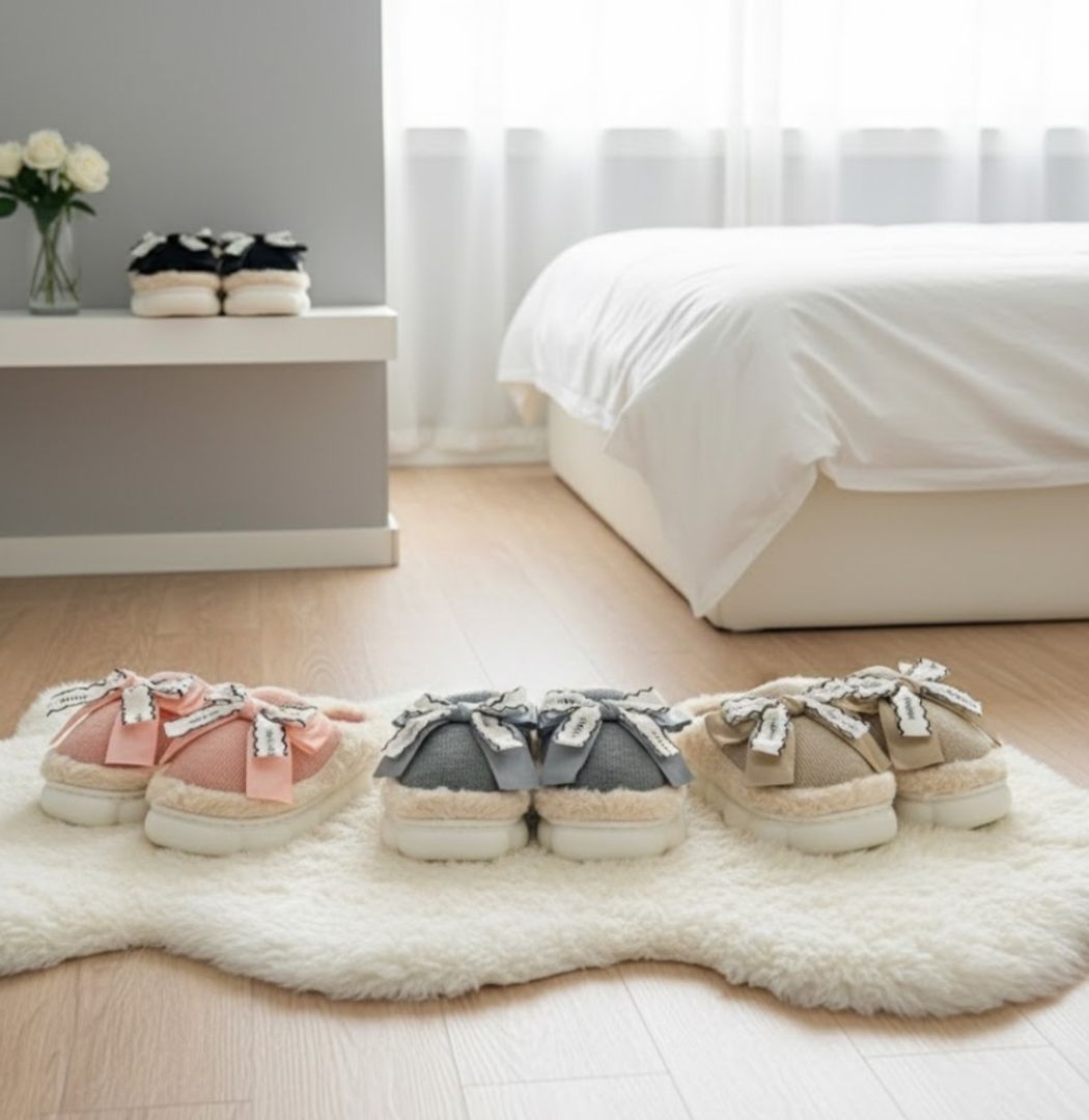 Pantuflas moño 
