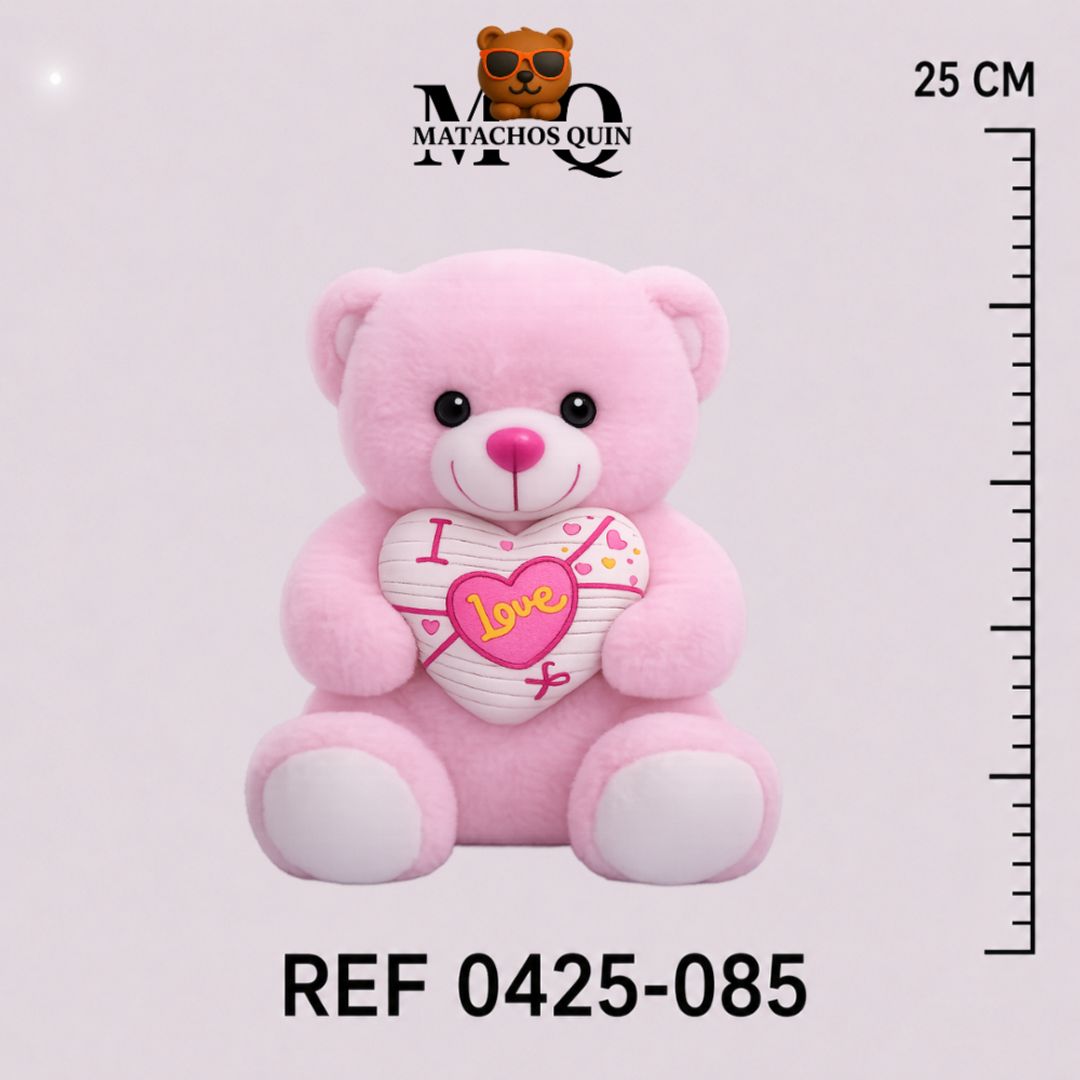 OSO ROSA CON CORAZÓN SURTIDO