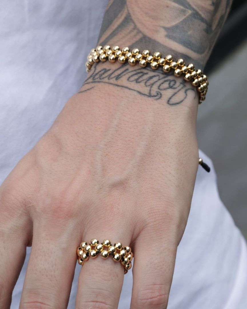 ANILLO ARTESANAL TRES CARRILES