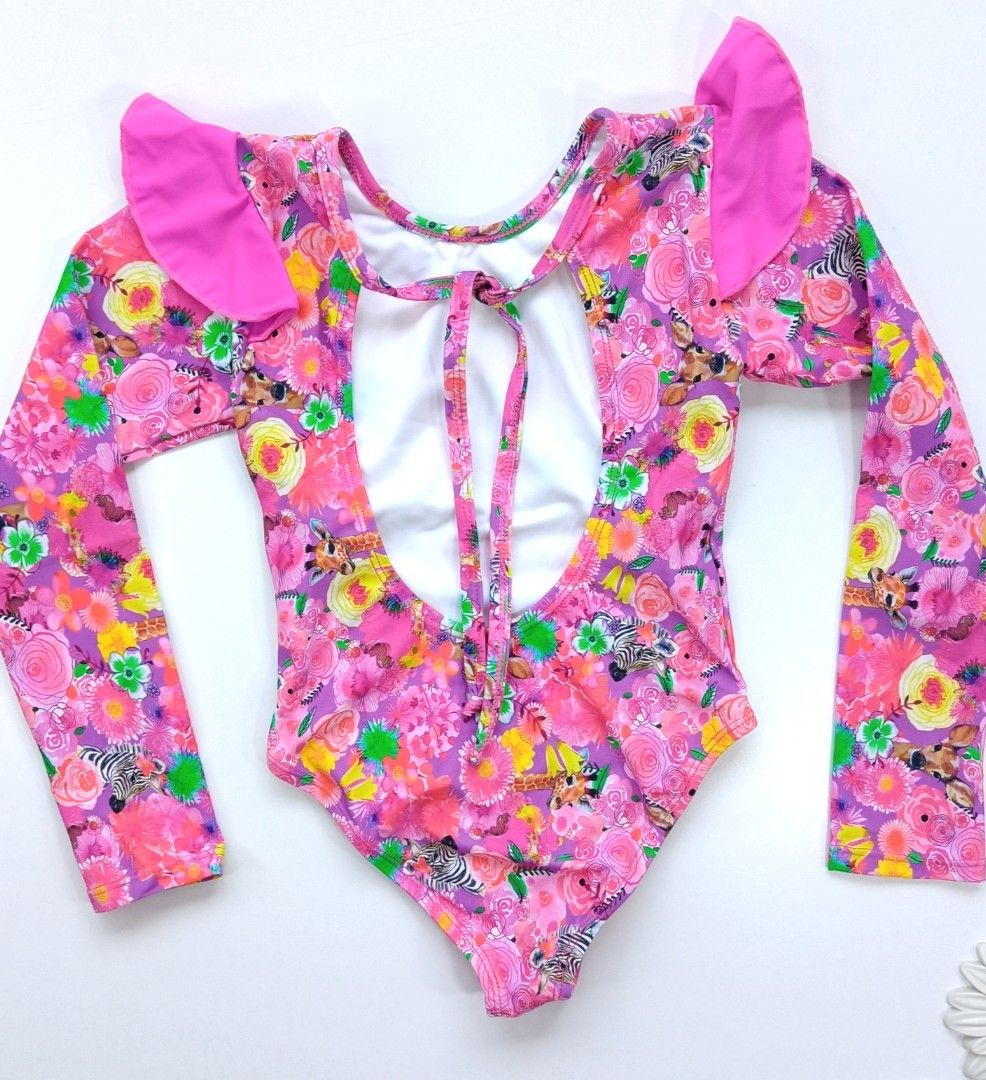 4-12-14 Manga larga niña escote espalda forrado parte delantera 