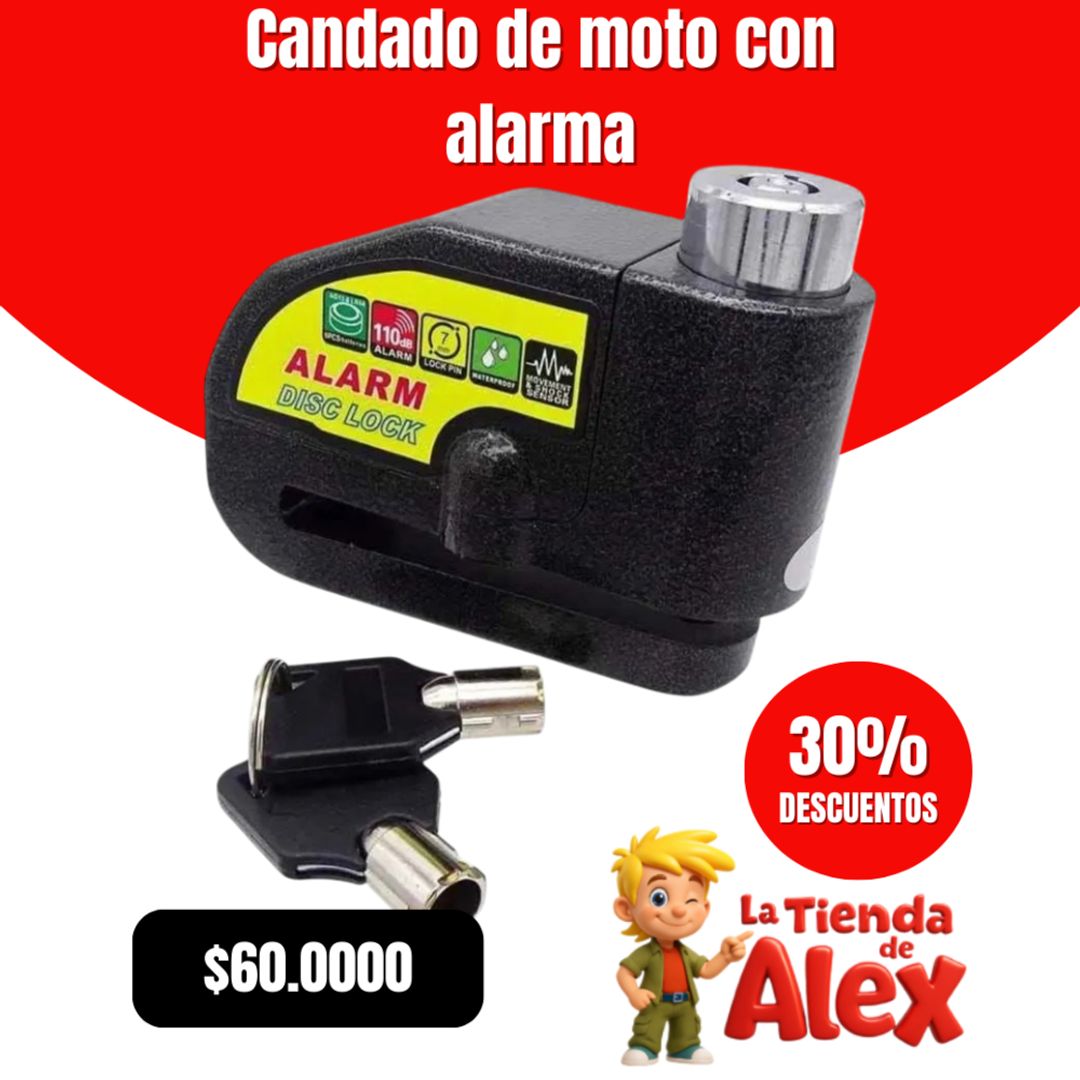 Candado de moto con alarma