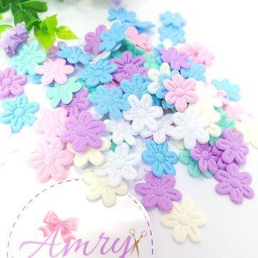 100 Flores 1.8cm Pasteles Surtidas  - imagen 1
