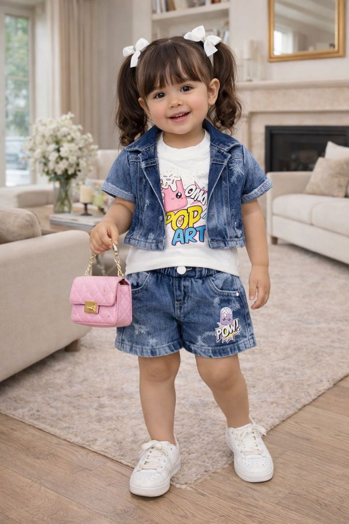 Conjunto short bebita