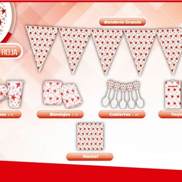 Imagen del producto DECORACIÓN ESTRELLA ROJA  FONDO BLANCO