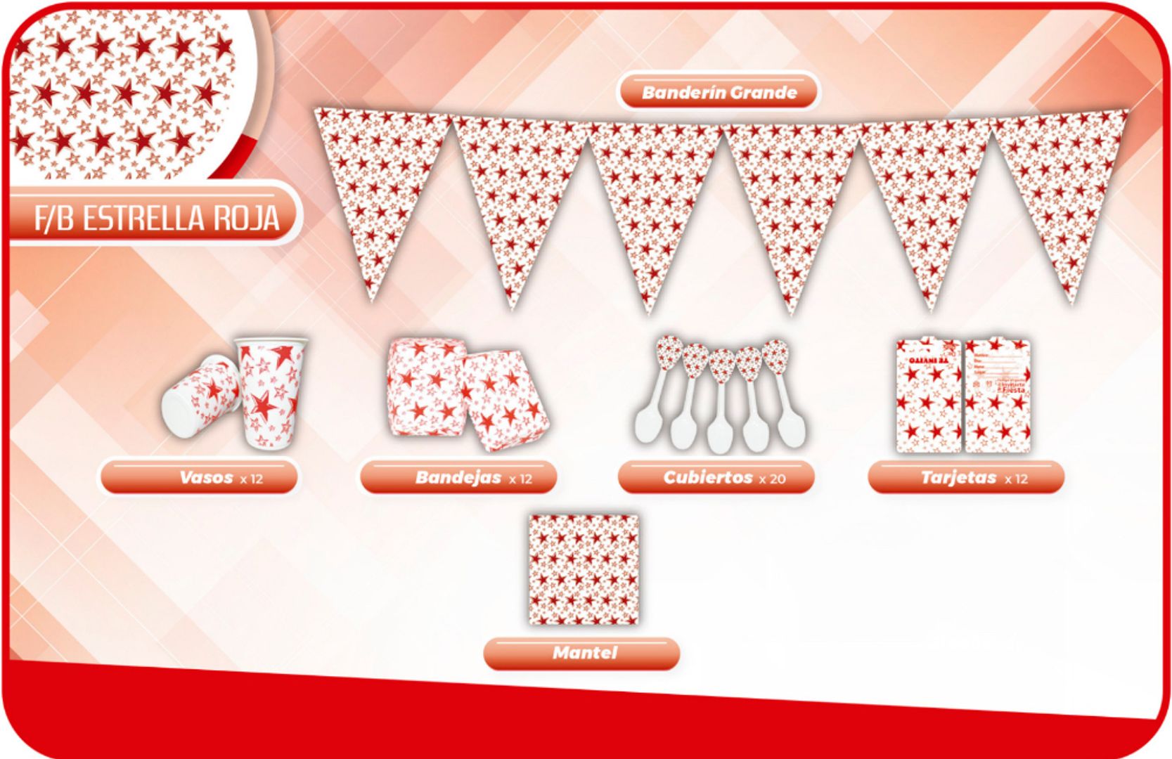 DECORACIÓN ESTRELLA ROJA  FONDO BLANCO