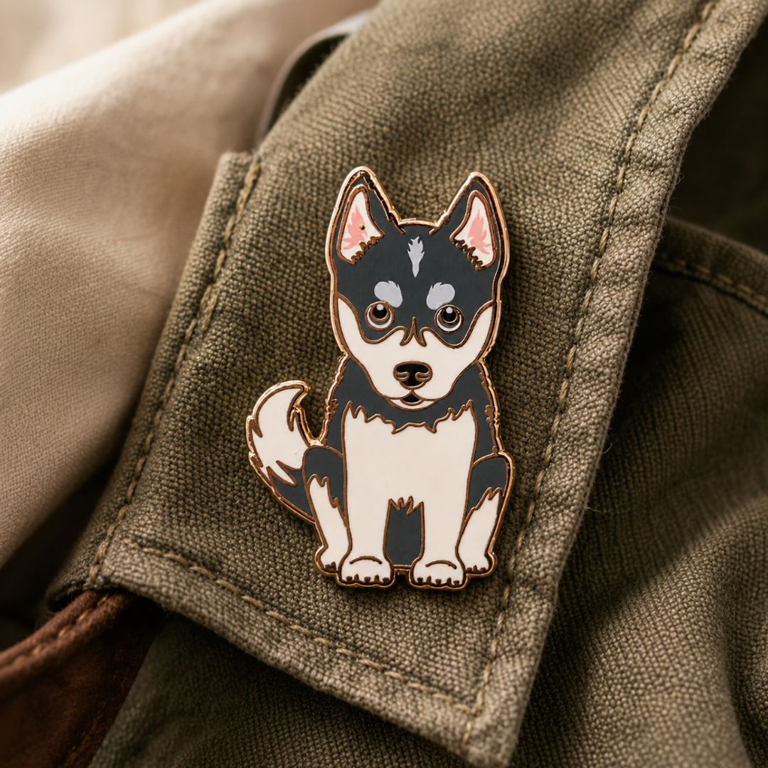 PIN HUSKY GRIS