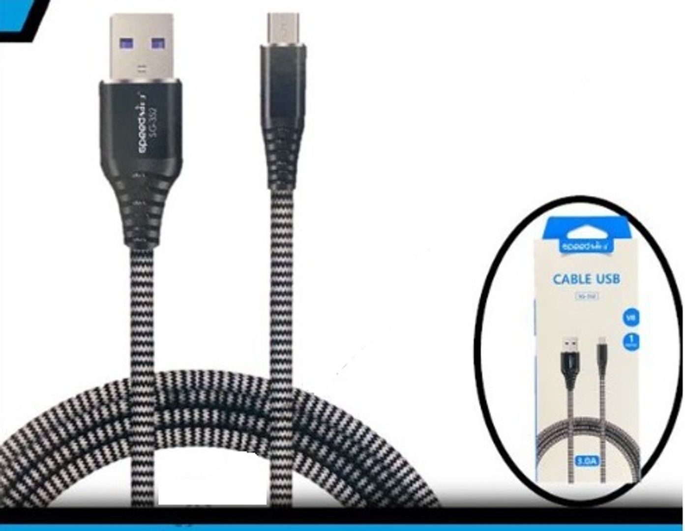 Cable V8 3A SpeedSong Carga rápida