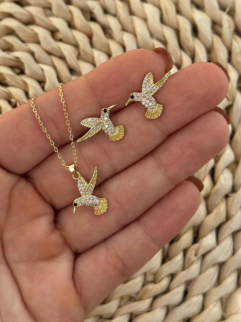 Set cadena topo colibrí 