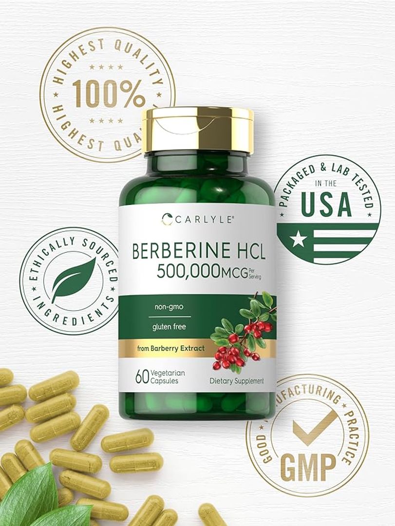 Berberina HLC 500,000mcg 60 cap Carlyle 