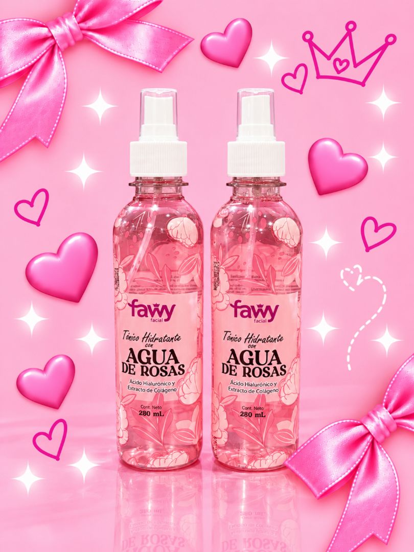 Tónico facial de rosas 
