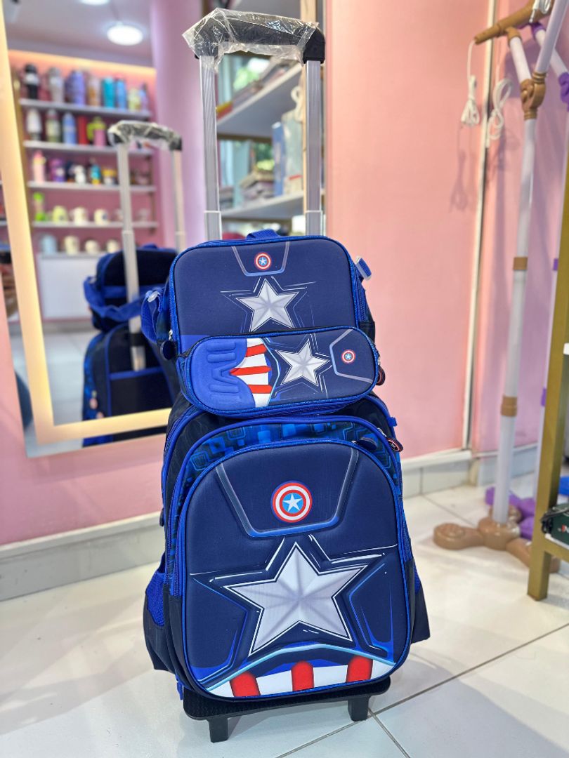 Morral x3 con ruedas superhéroes 