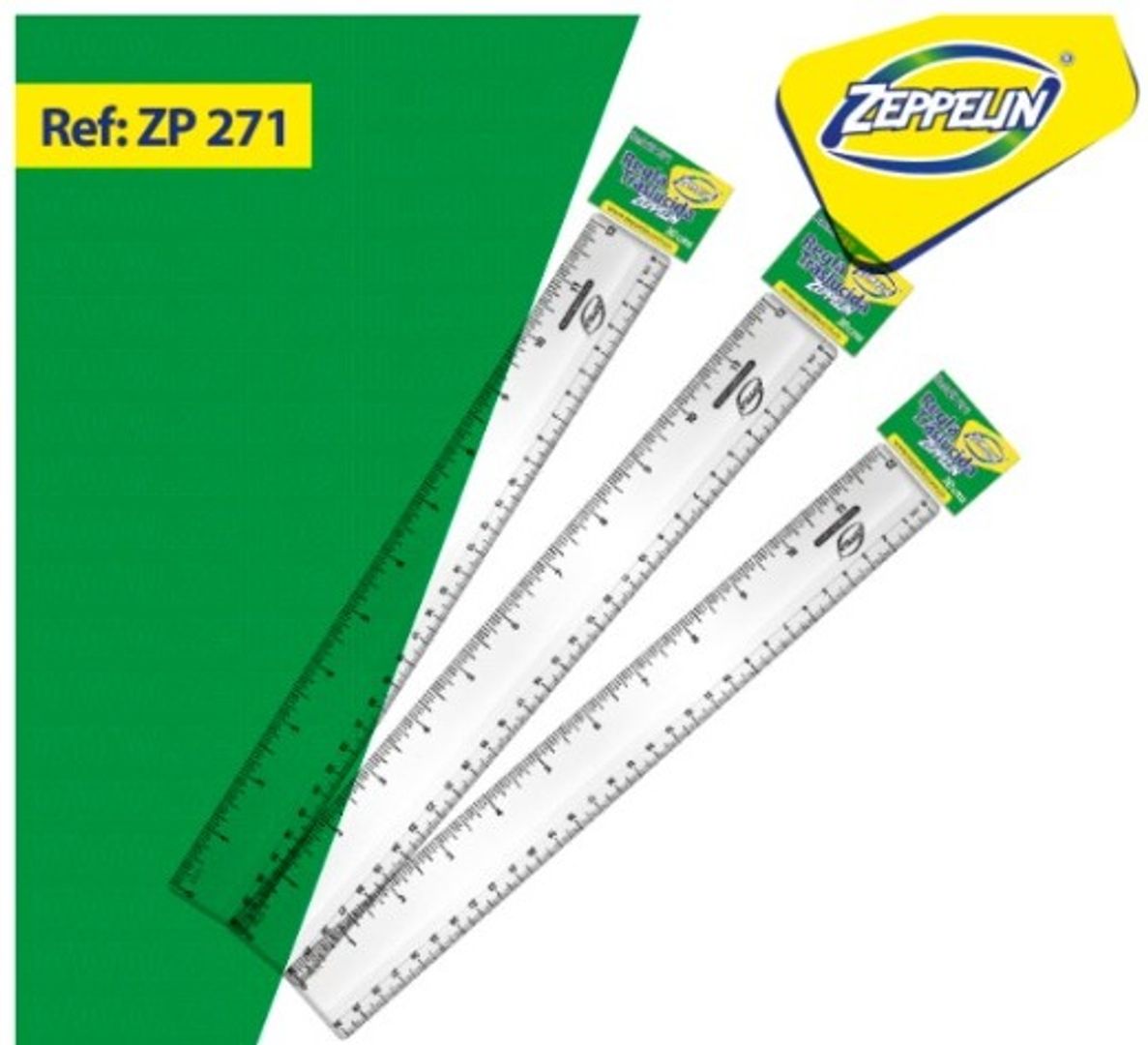 REGLA TRANLUCIDA PLASTICA