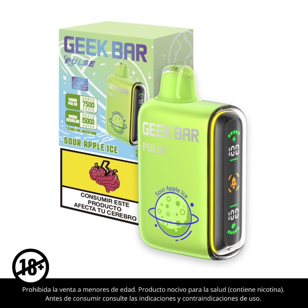 Vape Geek Bar Pulse Sour Apple Ice 15.000 Puffs